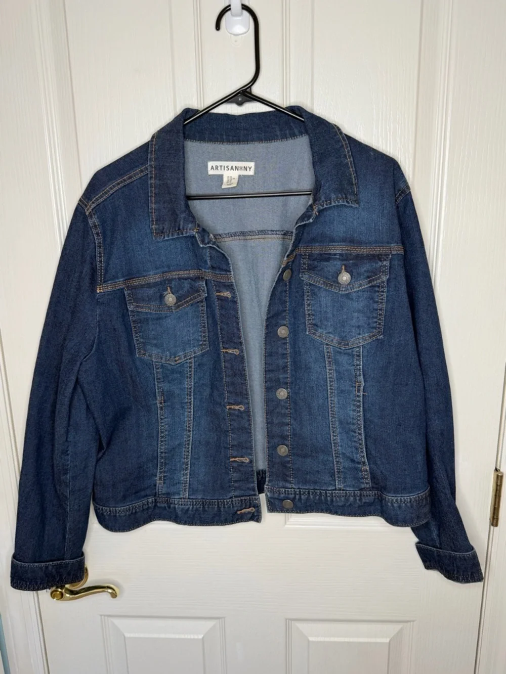 Artisan NY Dark Indigo Denim Jacket Women's Jean Jacket - Picture 2 of 6